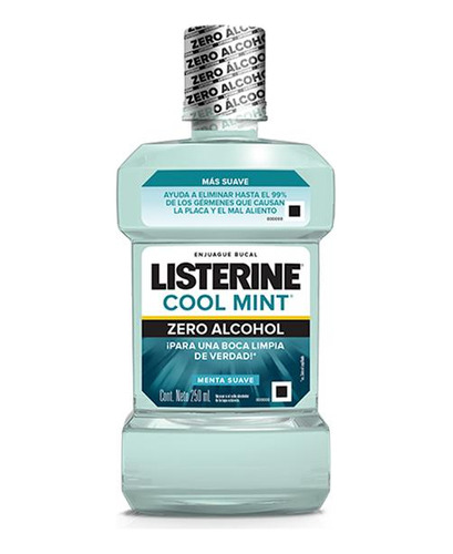 Enjuague Bucal Listerine Zero Menta Suave 250 Ml.