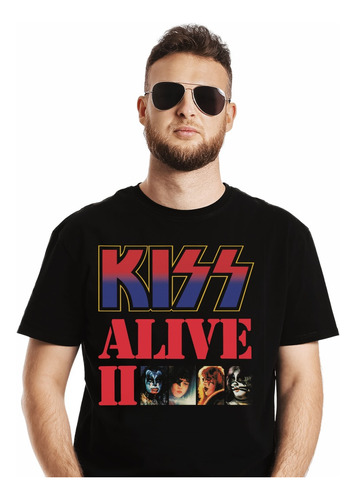 Polera Kiss Alive Ii Rock Impresión Directa