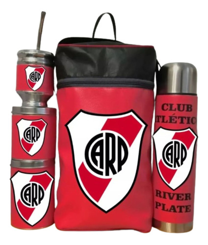 Set/equipo/kit Matero Completo Club River Plate,  Ecocuero. 