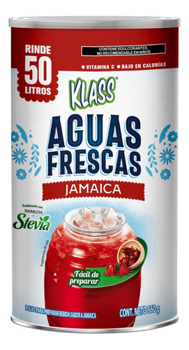 Polvo Para Preparar Bebida Sabor Jamaica 560 G - Rinde 50 L