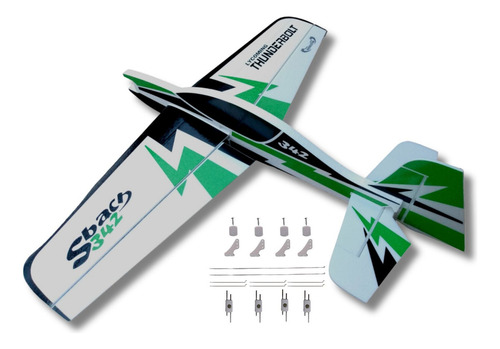 Aeromodelo Elétrico Sbach Isopor T5 Perfilado 95cm de asa Horizon Ccom Linkagem e trem de pouso Cor Verde