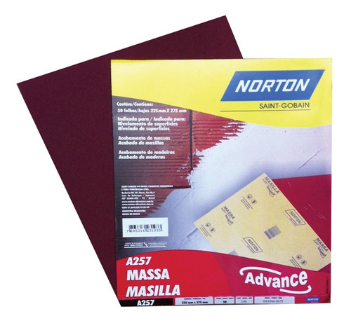 Lija Madera Norton A257 80g X50ud