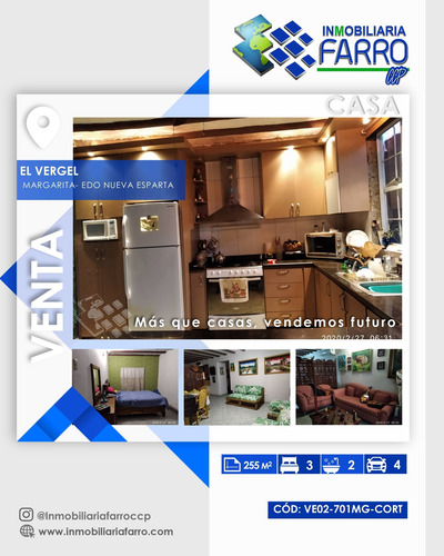 Imagen 1 de 10 de Se Vende Casa En Margarita Ve02-701mg-cort