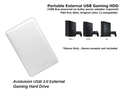 Disco Duro Externo Avolusion T1 1tb Usb 3.0 Para Ps4 - Blanc