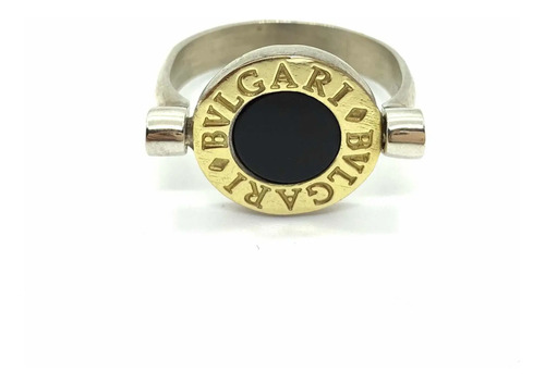 Anillo Bulgari Reversible Brillantes y Onix RAJ594 \