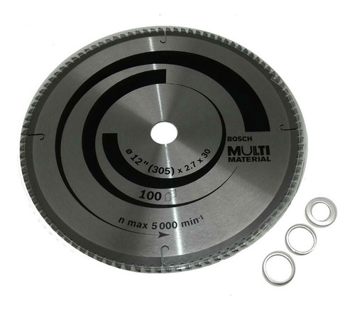 Imagen 1 de 6 de Hoja Sierra Circular Bosch 305mm 100d Aluminio Plastico Mad