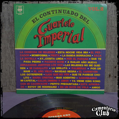 El Continuado Del Cuarteto Imperial Vol 2  1979 Vinilo Lp