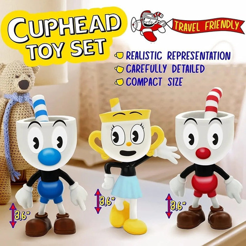 Brinquedos Cuphead (pacote Com 6) - Novos Bonecos De Ação Cu