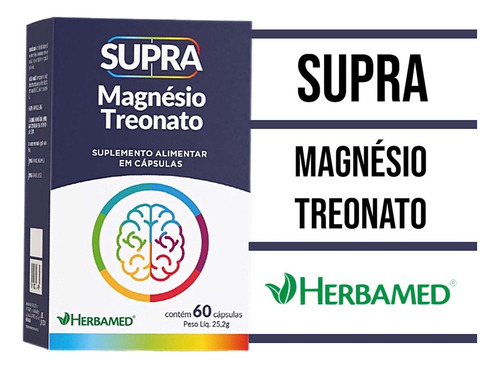 Ômega 3 Longix 120 Cápsulas + Treonato Herbamed 60 Cápsulas Sem Sabor