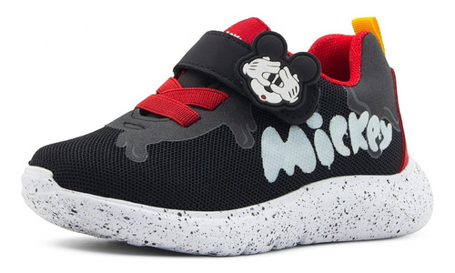 Tenis Casual Para Niño Disnye Mickey Mouse Negro 15-21
