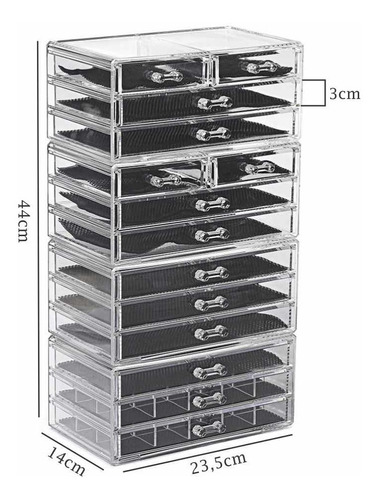 Organizador Grande De Maquiagem 14 Gavetas