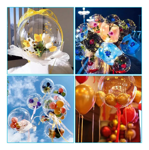 Globo Burbuja Esfera Cristal Pvc 18 Pulgadas X 10 Unidades Color Transparente
