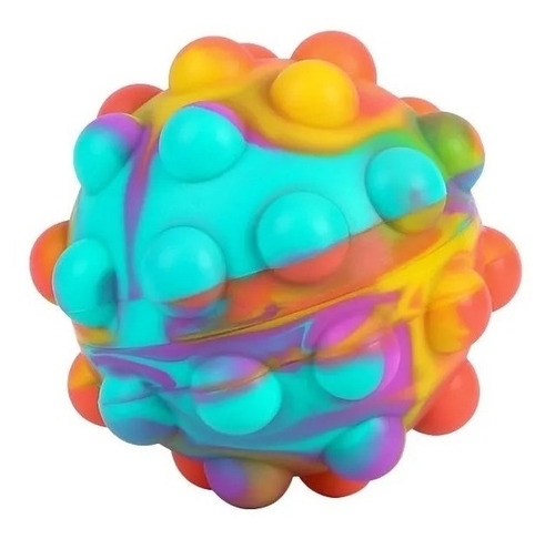 Pelota Popit Multicolor Apretable Burbujas 3d Antiestres