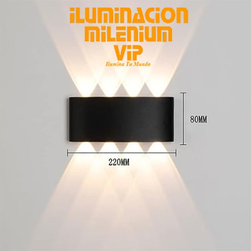 Aplique Led 8w 3000k 6500k Exterior Ac85/265v Decorativo P35