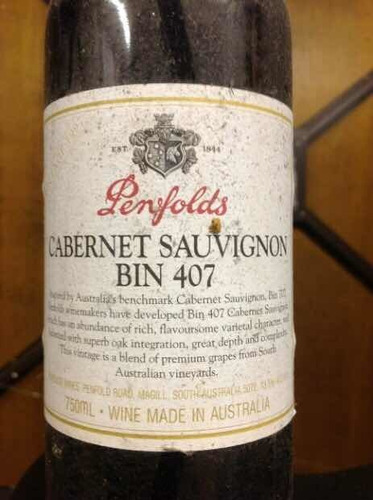 Vino Penfolds Bin 407 1997 Cabernet Sauvignon Australia