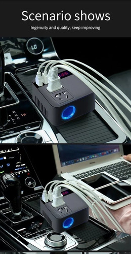 Inversor De Carro 150 W Pico Dc 12 V/24 V A 110 V/220 V 1