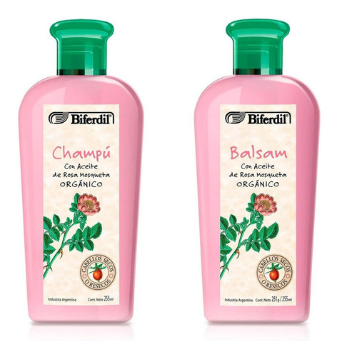 Biferdil Champú + Balsam Rosa Mosqueta Organico X255ml