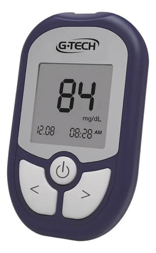Kit Medidor De Glicose Lite Completo G-tech Com Tiras Azul