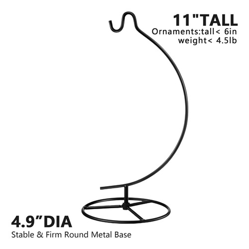 Expositor Decorativo Eowco De Hierro Negro De 28 Cm Para Pla