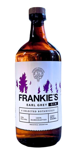 Gin Frankie's Earl Grey Botella 500ml - Gin De Té Artesanal