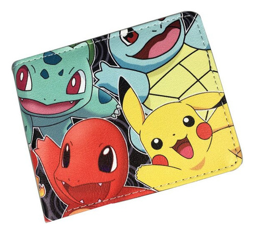 Cartera De Pokémon Para Hombre, Billetera Larga De19