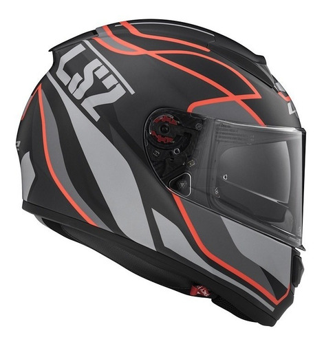 Casco Integral Ls2 Ff397 Vector Vantage Negro Mate/rojo