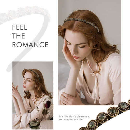 Paquete De 3 Diademas Finas Con Perlas Y Diamantes De