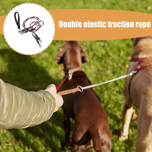Cuerdas Para Perros Correas Elásticas Doble Cuerda Accesorio