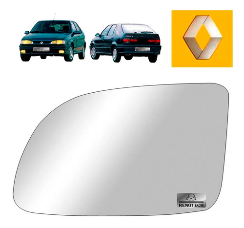 Lente Retrovisor Esq C Base Renault 19 Rn Rt 7701033502