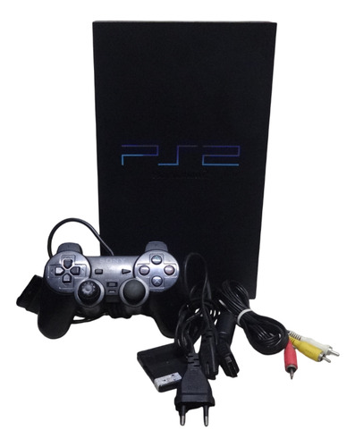 Console Playstation 2 Ps2 Fat Original Preto Completo Cod Xv Preto (Usado)