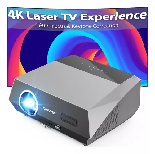 Proyector 4K, nativo 1080P 1000 ANSI Lumen Proyector de luz diurna de  película al aire libre con 5G WiFi Bluetooth Android 2G+16G Smart TV  proyectores