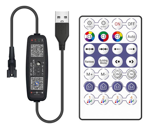 Controlador Led Con Control Remoto Para Luz De Tira Direccio
