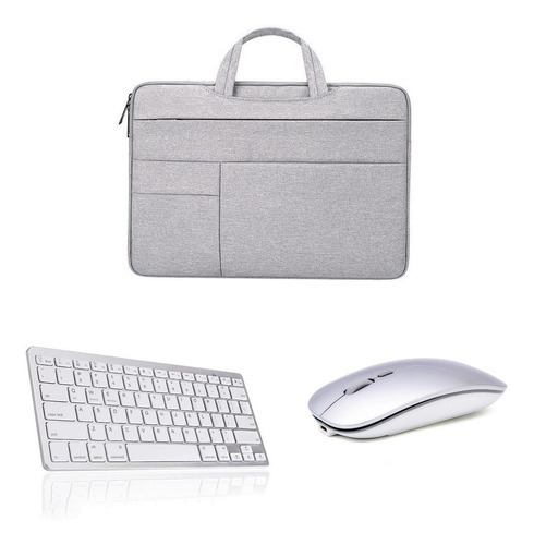Teclado Bluetooth + Mouse Bluetooth E Bolsa P Macbook Air 13 Cor de teclado Prata Idioma padrão americano