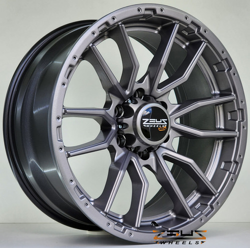 Rodas Aro 20 6x139 Zwat4 Off-road Ranger S10 Hilux / 4 Rodas Cor Grafite Fosca