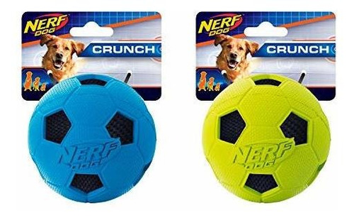 Nerf Dog (2-pack) Crunchable Soccer Squeak Pelota 