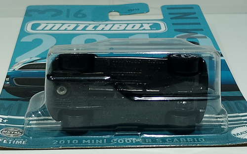 Matchbox 2010 Mini Cooper S Cabrio 3/6 Mini Ed-2024 Bb-1 Color Azul Acero