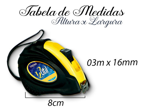 Imagem 6 de 8 de Trena De Bolso Fita De Aço 3 Metros X 16mm Métrica C/ Trava