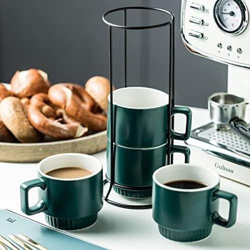 Juego De Tazas De Café Miamolo Con Estante Tazas De Café Api