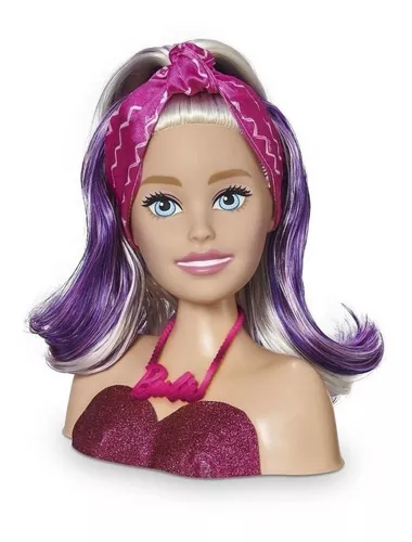 Brinquedo Bonecas Busto Barbie Styling Hair Salão De Beleza