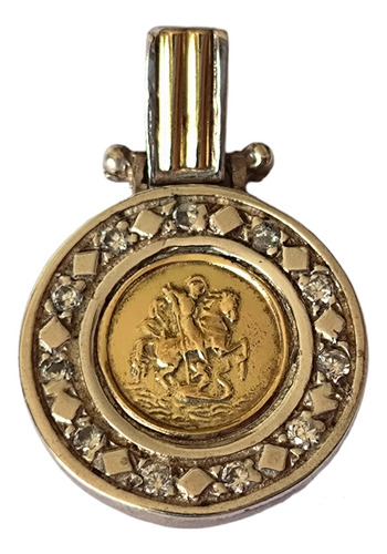 Dije En Plata Y Oro Con Zirconias (1879)