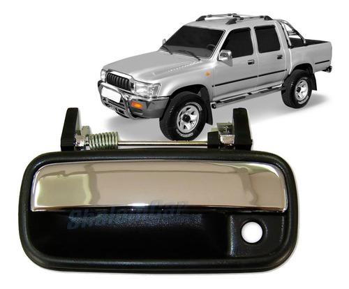 Maçaneta Porta Dianteira Externa Hilux Sw4 Cromada 2001 Esq