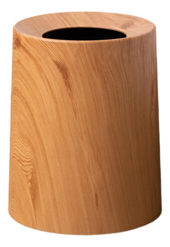 Cubo De Basura De Grano De Madera, Cubo De Basura L. Marrón