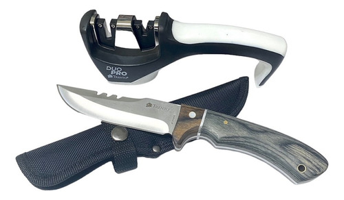 Combo Cuchillo Trento 530 C/funda + Afilador Trento Duo Pro