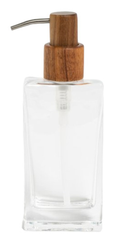 Dispenser De Jabon Liquido De Vidrio Y Madera Alto