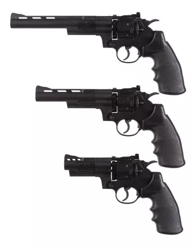 Revolver Co2 4.5mm Crosman Kit Triple Cañon Pellets .177 X C