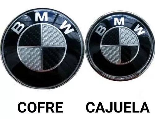 Kit De 3 Emblemas Bmw Estilo Fibra De Carbono