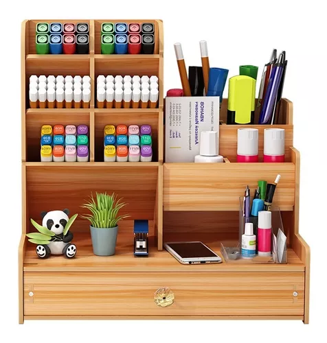 QPEY Organizador de escritorio con 6 cajones, caja de almacenamiento de  escritorio, organizador de cajones de oficina, organización de escritorio y
