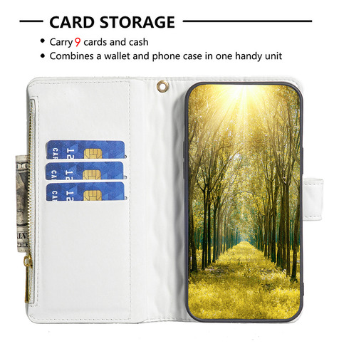 Funda Para Teléfono Redmi 13c/14pro/ 14, Estilo Cartera, Pulsera, Ranura Para Tarjetas, Funda De Piel Con Tapa