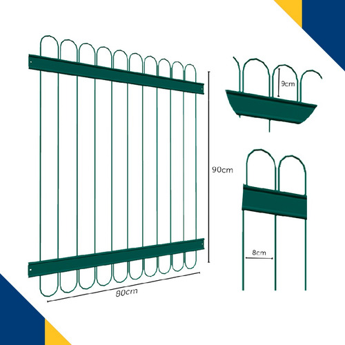Kit 8 Portão Gradil Modular Universal + 9 Postes Fixação