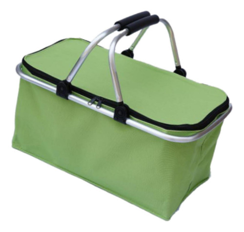 Bolsa De Comestibles Plegable De Cesta De Picnic Verde